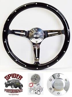 1969-1989 Chevrolet steering wheel SS 14 BLACK WOOD RIVET