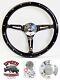 1969-1989 Chevrolet steering wheel SS 15 BLACK WOOD RIVET