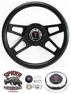 1969-1989 Pontiac steering wheel 13 1/2 BLACK 4 SPOKE