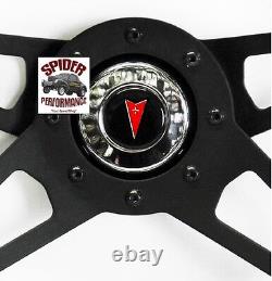 1969-1989 Pontiac steering wheel 13 1/2 BLACK 4 SPOKE