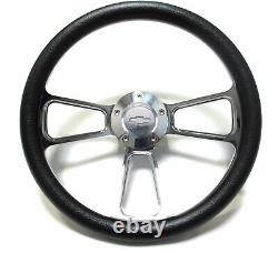 1969-1994 Impala, Bel Air, Caprice 14 Black Steering Wheel Kit, Bowtie horn