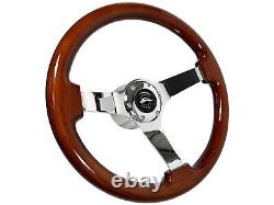 1969-85 Chevrolet Impala Sport 6 Bolt Mahogany Wood Steering Wheel Kit, Impala