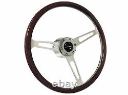 1969-88 Chevrolet Nova 6-Bolt 15 Classic Espresso Wood Steering Wheel Kit