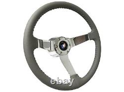 1969-89 Buick Gray Steering Wheel Kit, Chrome Center