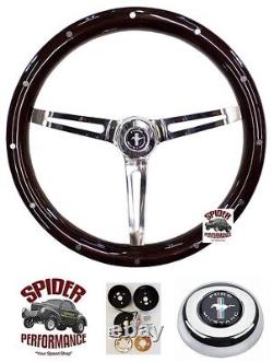 1970-1973 Mustang steering wheel PONY 15 MUSCLE CAR MAHOGANY