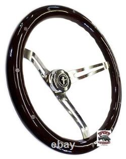 1970-1973 Mustang steering wheel PONY 15 MUSCLE CAR MAHOGANY