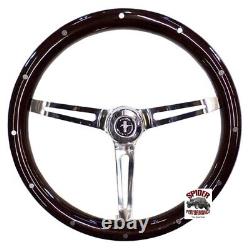 1970-1973 Mustang steering wheel PONY 15 MUSCLE CAR MAHOGANY