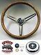 1970-1973 Mustang steering wheel PONY 15 MUSCLE CAR WALNUT