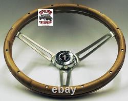 1970-1973 Mustang steering wheel PONY 15 MUSCLE CAR WALNUT