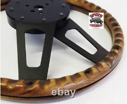 1970-1978 Mustang Mustang 2 steering wheel PONY 13 1/2 WALNUT FOUR SPOKE black