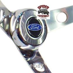 1970-1979 Ford steering wheel BLUE OVAL 13 1/2 CLASSIC WALNUT