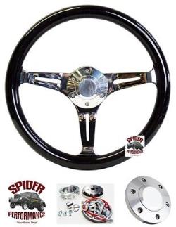 1970-1980 Mercury steering wheel 14 BLACK WOOD