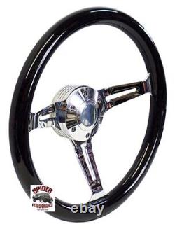 1970-1980 Mercury steering wheel 14 BLACK WOOD