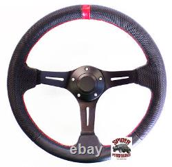 1974-1993 Volkswagen steering wheel 13 3/4 RED LINE