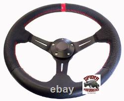 1974-1993 Volkswagen steering wheel 13 3/4 RED LINE