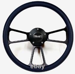 1974-1994 GMC C-Series Pick-Up Truck Black Billet Steering Wheel Full Kit