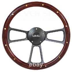 1974 -1994 GMC Pick Up, Suburban, Jimmy Wood Steering Wheel + GMC Horn + Adapter