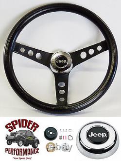 1976-1987 Jeep CJ5 CJ7 steering wheel 13 1/2 CLASSIC BLACK