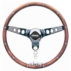 1976-86 JEEP CJ5 CJ7 steering wheel 13 1/2 CLASSIC WALNUT