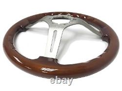 1978-91 Ford Bronco 6-Bolt Classic Brush Mahogany Wood Steering Wheel Brush Kit