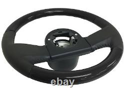 1984-89 C4 Corvette Black Wood/Leather Steering Wheel Kit, OE# 9768988