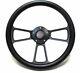 1995-2002 Chevy Full Size Trucks Steering Wheel Kit Black Vinyl & Black Billet