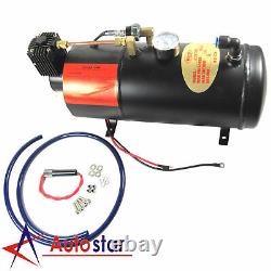 3-Trumpet Train Air Horn Kit 150 PSI 150db Air System With 12V Air Compressor