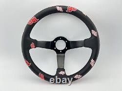 350mm Akatsuki Clouds Naruto steering wheel Fit 6 Hole Hub Fit Nardi Vertex NRG