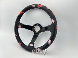 350mm Akatsuki Clouds Naruto steering wheel Fit 6 Hole Hub Fit Nardi Vertex NRG