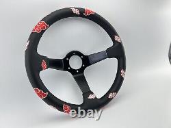 350mm Akatsuki Clouds Naruto steering wheel Fit 6 Hole Hub Fit Nardi Vertex NRG