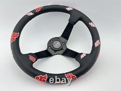 350mm Akatsuki Clouds Naruto steering wheel Fit 6 Hole Hub Fit Nardi Vertex NRG