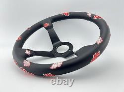 350mm Akatsuki Clouds Naruto steering wheel Fit 6 Hole Hub Fit Nardi Vertex NRG