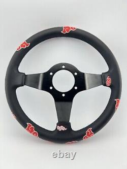 350mm Akatsuki Clouds Naruto steering wheel Fit 6 Hole Hub Fit Nardi Vertex NRG