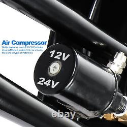 4 Trumpets Train Horn with 1G Air Tank Kit For Truck Car Pickup Loud System 150psi