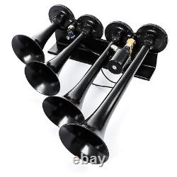 4 Trumpets Train Horn with 1G Air Tank Kit For Truck Car Pickup Loud System 150psi