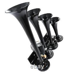 4 Trumpets Train Horn with 1G Air Tank Kit For Truck Car Pickup Loud System 150psi