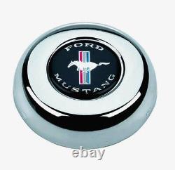 65-69 Mustang Wood Steering Wheel Mustang Cap 15 High Gloss Finish with Rivets