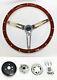 68 69 Charger Dart Coronet High Gloss Finish Wood Steering Wheel 15 with rivets