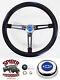 69-81 Camaro Chevelle Nova Monte Carlo steering wheel BLUE BOW 15 MUSCLE CAR