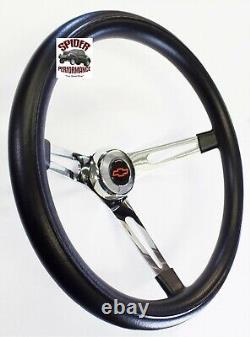 70-73 Chevy Pickup Blazer Suburban steering wheel RED BOW 15 MUSCLE CAR CHROME