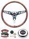 70-73 Jimmy Suburban GMC pickup steering wheel 13 1/2 CLASSIC WALNUT