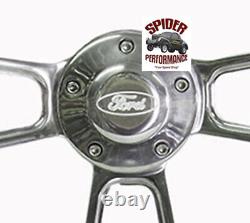 78-91 Ford Pickup Ranchero Bronco FORD LOGO steering wheel 14 POLISHED BILLET