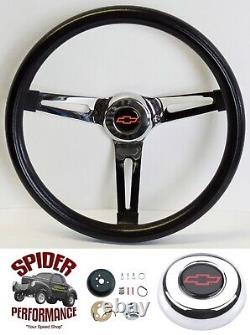 88-94 Chevy Truck Blazer Sub steering wheel RED BOWTIE 13 1/2 MUSCLE CAR CHROME