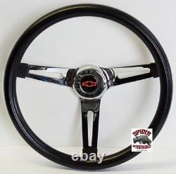 88-94 Chevy Truck Blazer Sub steering wheel RED BOWTIE 13 1/2 MUSCLE CAR CHROME