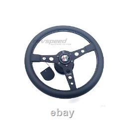 Alfa Romeo 145 146 155 MOMO Prototipo Black Steering Wheel Kit with Horn Button