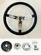 Black Foam on Chrome Steering Wheel 15 for 1976-1995 Jeep CJ5 CJ7 YJ Wrangler