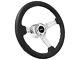 Black Leather Steering Wheel Kit 6-Bolt compatible with 1976-95 Jeep