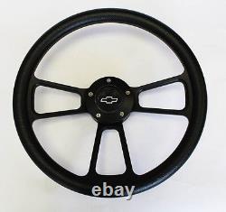 Blazer C10 C20 C30 S10 Chevy Pick Up Steering Wheel Black on Black 14 Chevy Cap