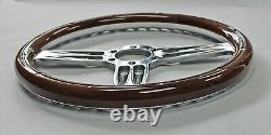 Chevelle Camaro El Camino Nova Mahogany Double Barrel Steering Wheel 14 Bowtie