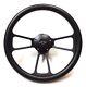 Chevrolet Monte Carlo 14 Black on Black Steering Wheel + Chevy Horn + Adapter